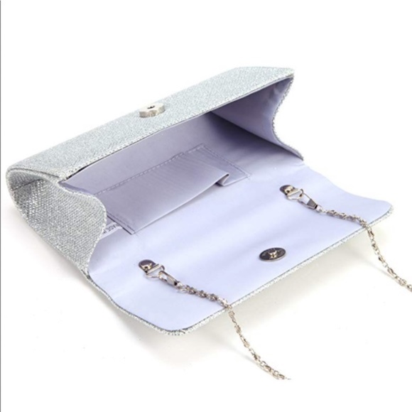 3 for 25Anladia silver sparkle Bridal Clutch strap - Picture 3 of 3